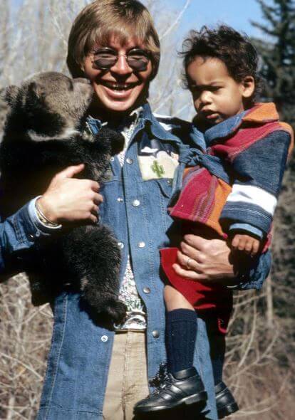 Young Zachary John Denver with his father John Denver.